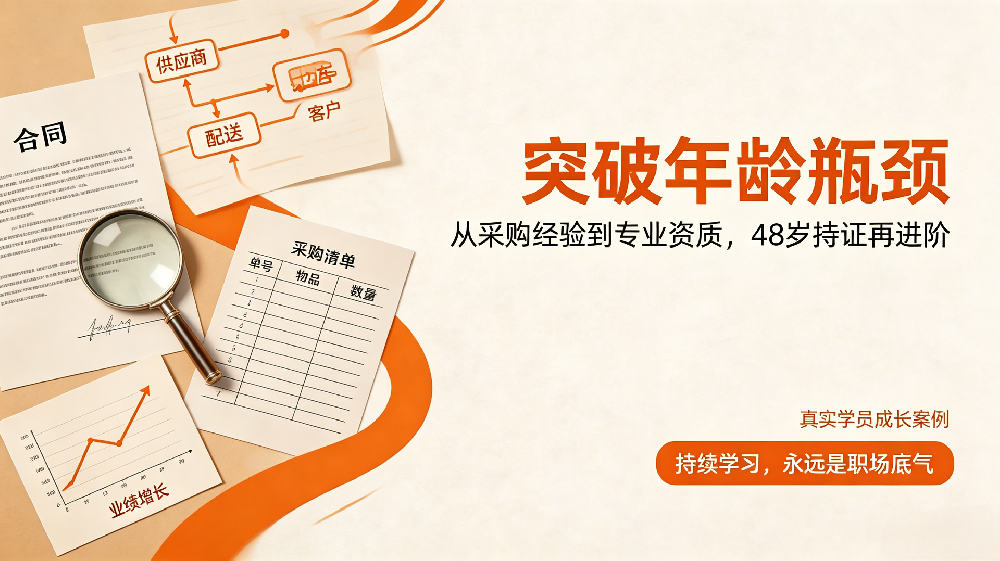 突破年龄瓶颈！大龄职场人深耕采购领域，圆梦持证进阶