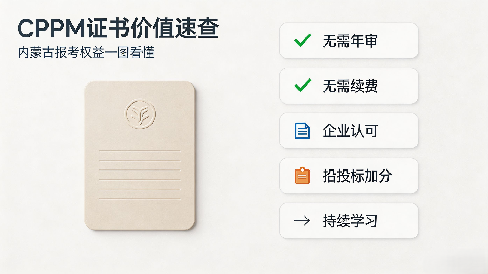 CPPM证书权益FAQ｜内蒙古证书价值与福利10大解答